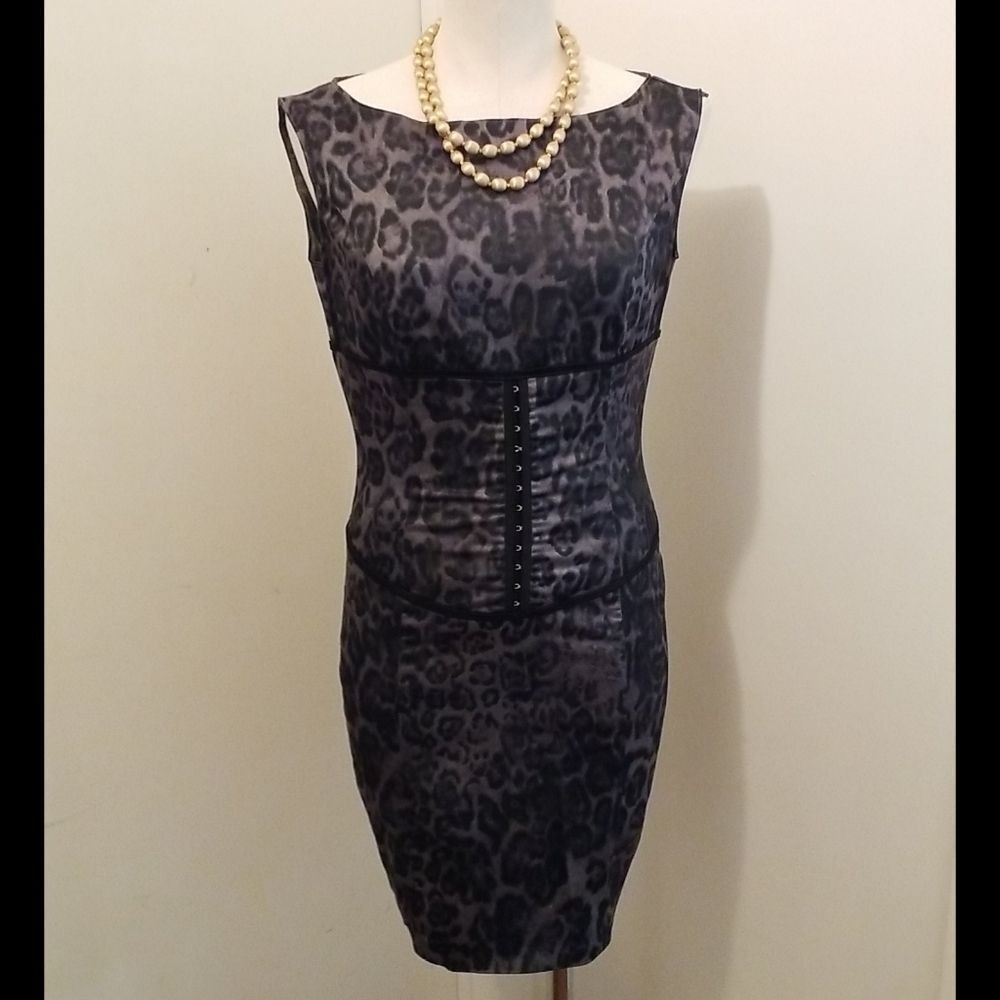Calore animal print corset dress